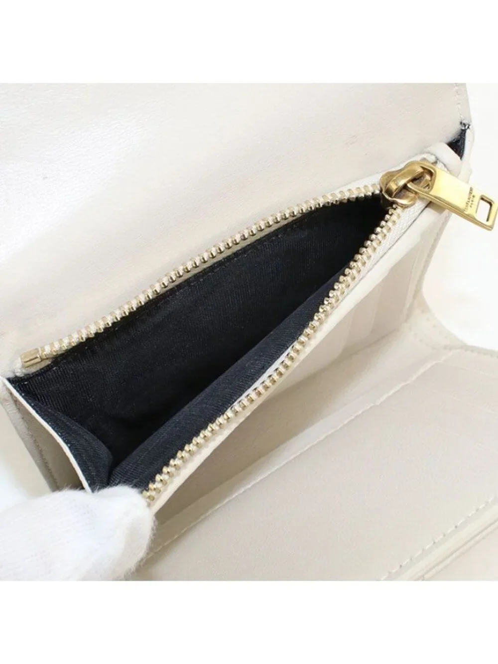 Saint Laurent Compact Wallet Gayby Trifold Calfskin